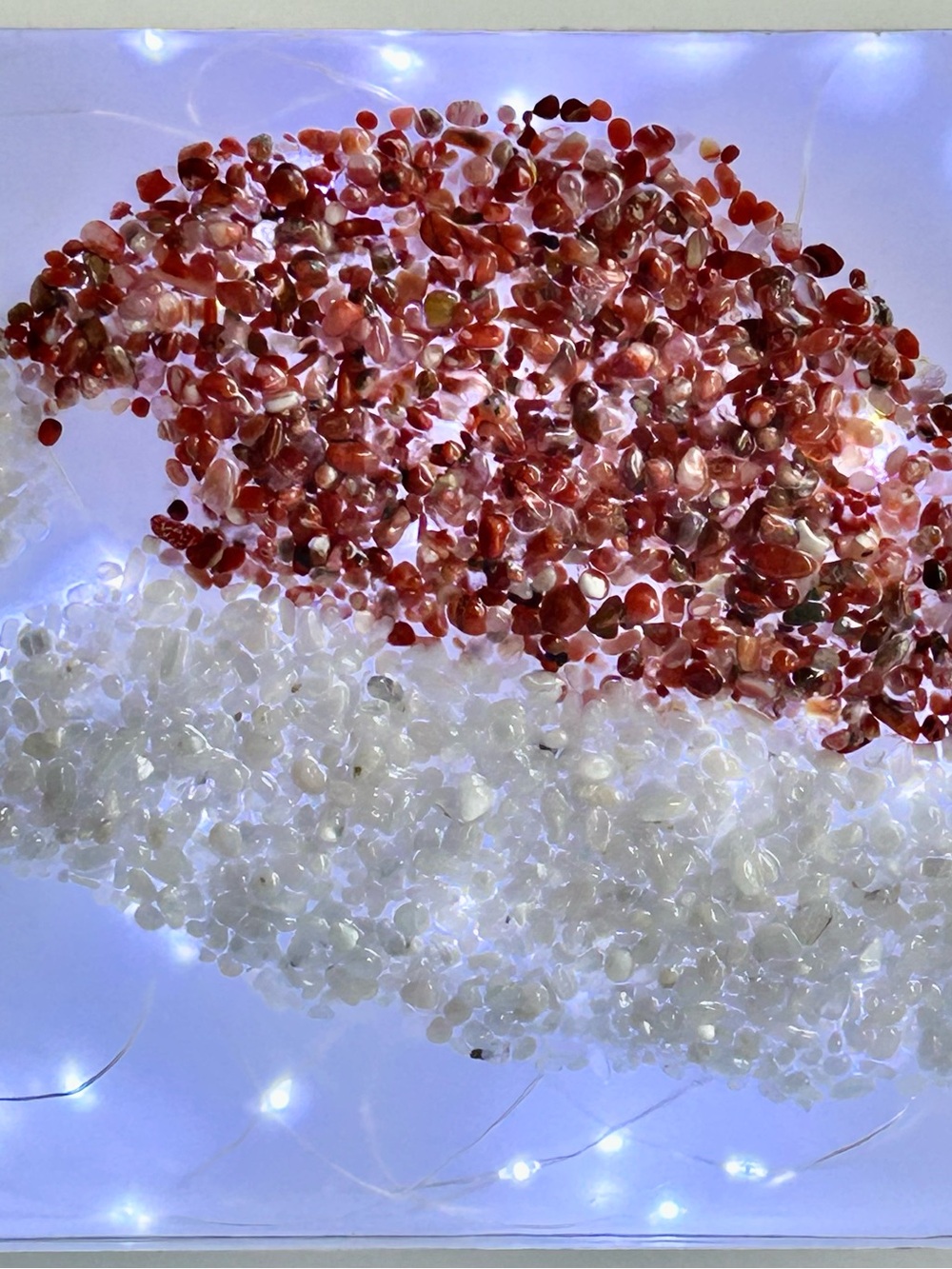 Festive Santa Hat Crystal Chips Light Box